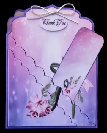 Pink Flower Shoe Card by Suzi Cooper