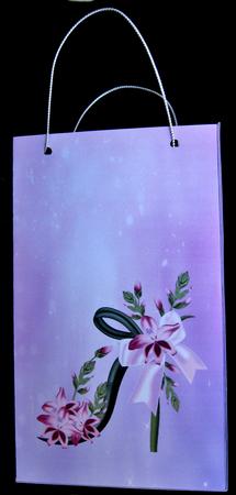 Pink Flower Shoe Gift Bag by Suzi Cooper