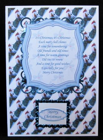 Christmas Plaques & Verses in Pastel Blue by Suzi Cooper