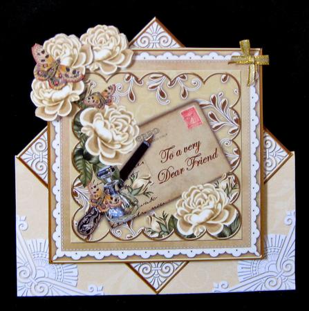 Cream Rose Dear Friend Diamond Card Mini Kit by Suzi Cooper
