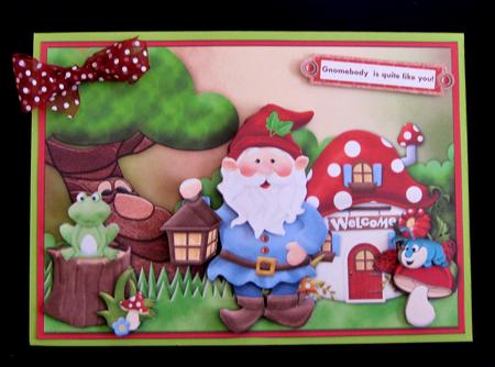 Gnomebody Quite Like You Card Topper & Decoupage by Suzi Cooper