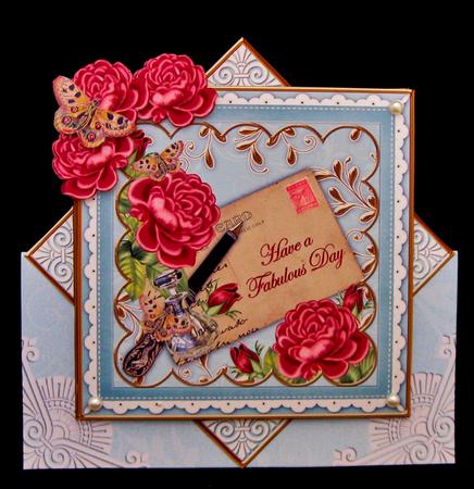 Dpink Rose Teal a Fabulous Day Diamond Mini Card Kit by Suzi Cooper