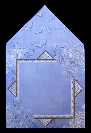 Blue Trio Poinsettia 6inch Diamond Envelope Mini Kit by Suzi Cooper