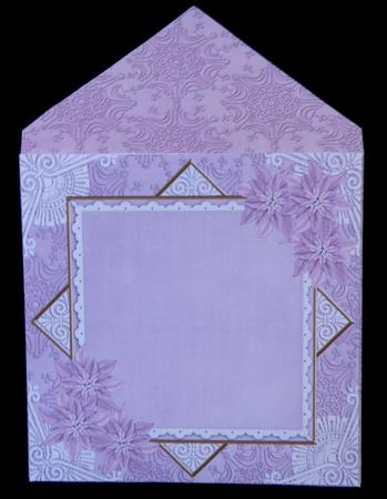 Postbox Lilac Poinsettia 6inch Diamond Envelope Mini Kit by Suzi Cooper