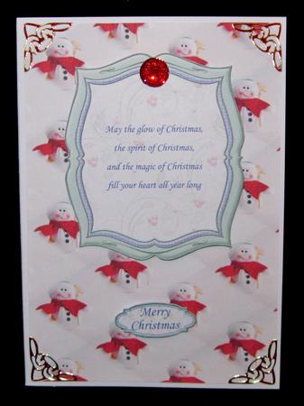 Toy Snowman Background by Suzi Cooper