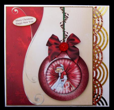 Vintage Christmas Bauble Topper & Decoupage by Suzi Cooper
