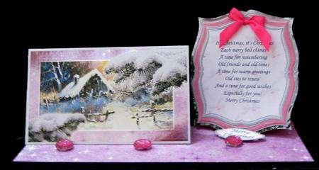 Christmas Plaques & Verses in Pastel Red by Suzi Cooper