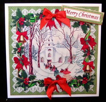 Vintage Christmas Walk to Church Pyramid by Suzi Cooper
