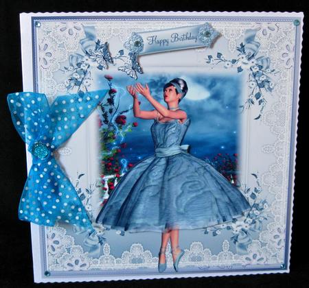 Beautiful Blue Ballet Topper by Suzi Cooper