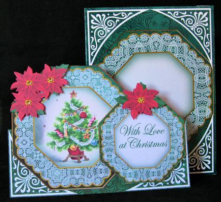 Elegant Tree Gr Love at Christmas Double Octagon Card Kit by Suzi Cooper