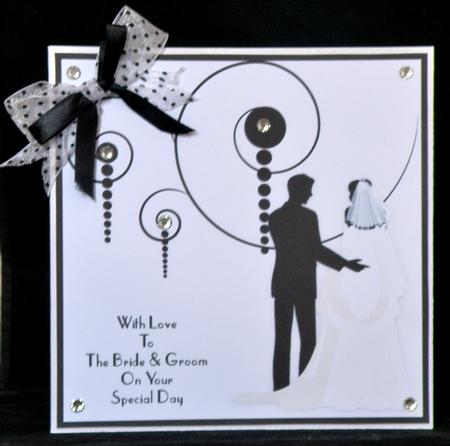 To the Bride and Groom 8x8 Black and White Topper by Suzi Cooper