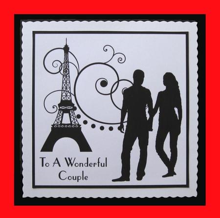To a Wonderful Couple 8x8 Black and White Topper by Suzi Cooper