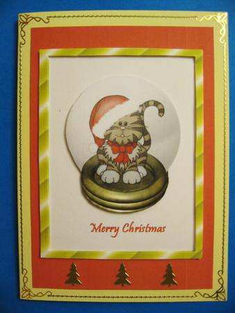 Santa Kitty Snow Globe by Suzi Cooper