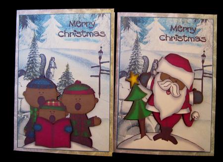 2 to a Page Santa and Carol Singers by Suzi Cooper