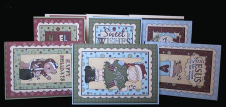 Set of Christmas A6 Notelets by Suzi Cooper