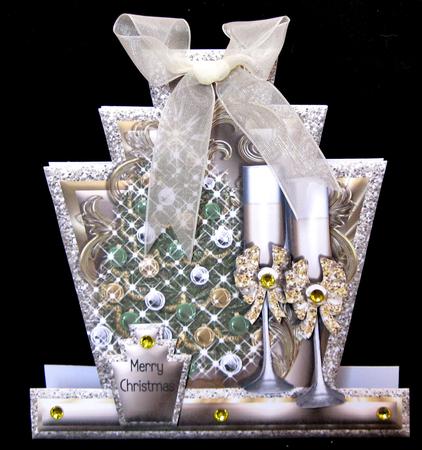 Deco Style Topper Christmas Champagne Celebration by Suzi Cooper