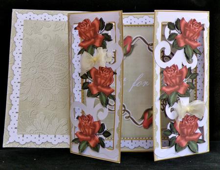 Pink Rose O Just for You Fancy Swirl Gatefold Card & E Kit by Suzi Cooper
