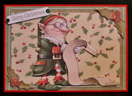 Christmas Elf with Santa's List by Suzi Cooper