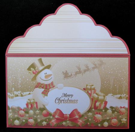 Christmas Money Wallet Envelope Gold Snowman by Suzi Cooper