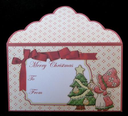 Christmas Bonnet Girl Decorating Tree Money Wallet by Suzi Cooper