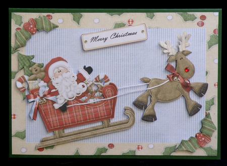 Santa & His Reindeer Guiding the Way by Suzi Cooper
