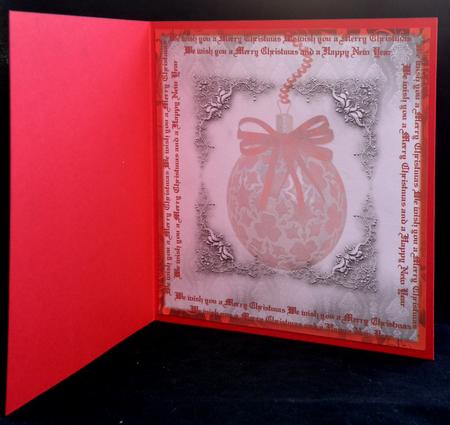 Insert to Compliment Red Christmas Baubles by Suzi Cooper