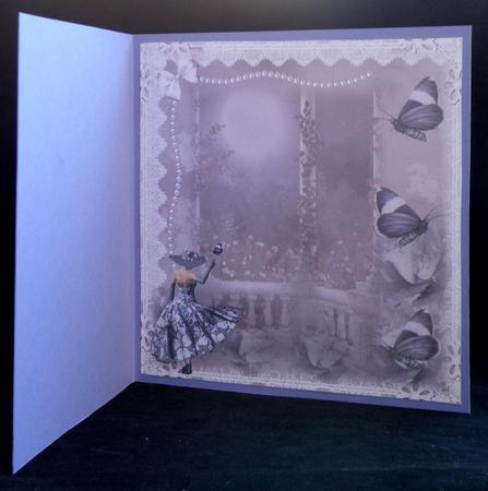 Insert to Compliment Topper Purple Butterfly Lady by Suzi Cooper