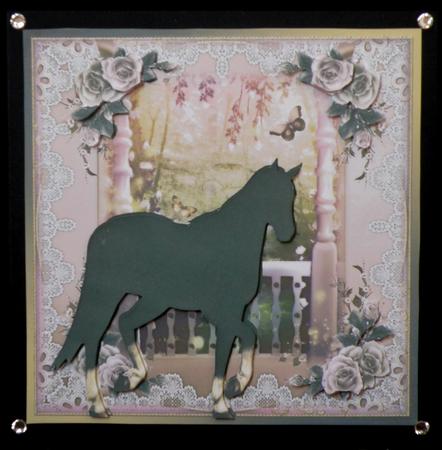 Beauty in Black Card Topper by Suzi Cooper