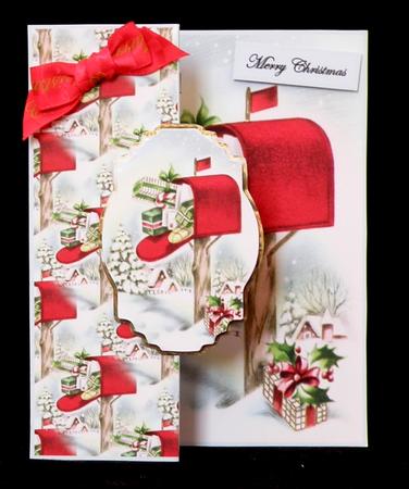 Christmas Post No Hole Fold Back Card by Suzi Cooper
