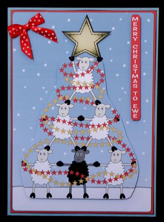 Christmas Sheep Tree by Suzi Cooper