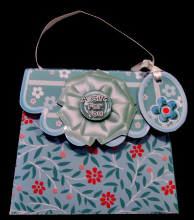 Handbag Gift Box Pretty Aqua Floral by Suzi Cooper