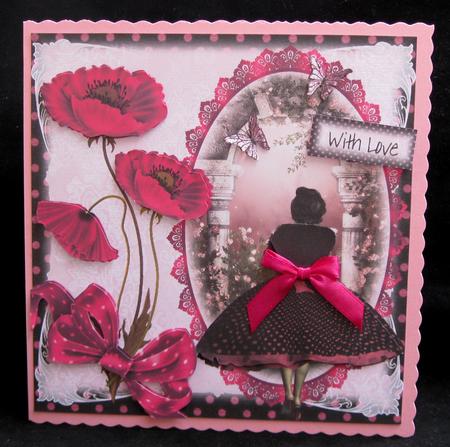 1950's Style the Hot Pink Poppys by Suzi Cooper