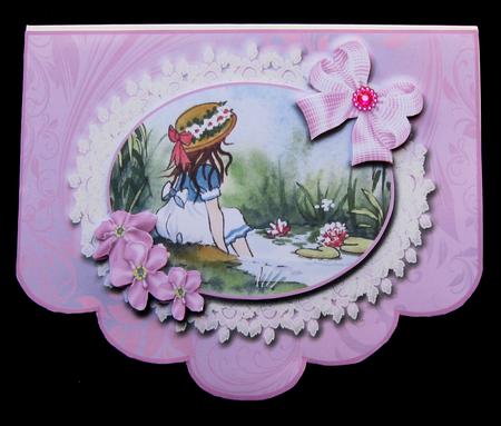 Girl by the Stream Scalloped Edge Envelope Topper by Suzi Cooper