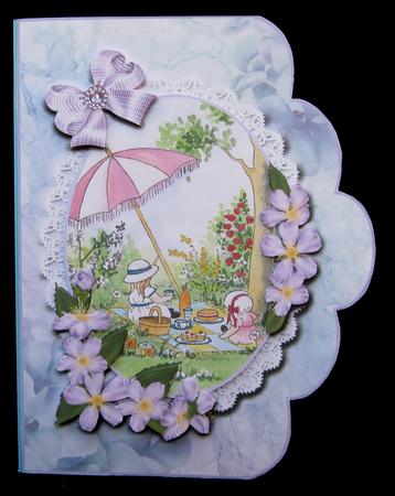 Having a Picnic Scalloped Envelope Card Topper by Suzi Cooper