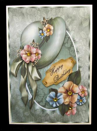 Beautiful Ladies Hat with Flowers by Suzi Cooper