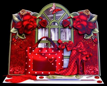 The Red Shoes Window Topper Kit by Suzi Cooper