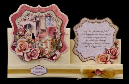 Christmas Fireside Bracket Topper Decoupage & Insert by Suzi Cooper