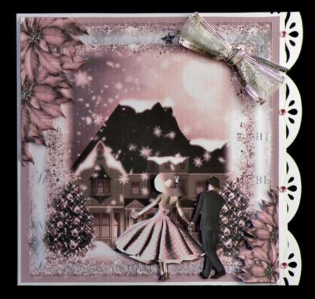 1950's Christmas Couple Card Topper by Suzi Cooper