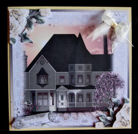 Vintage Style New Home or Retirement Card Topper by Suzi Cooper