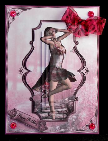 Charleston Pyramid Layers Card Front by Suzi Cooper