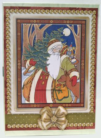 Vintage Santa of the Forest Pyramid by Suzi Cooper