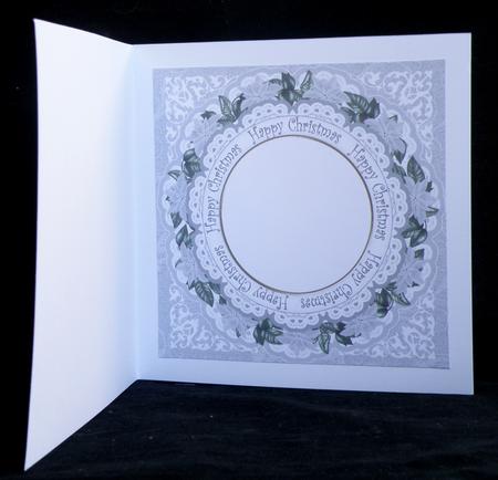 Blue Church Happy Christmas 8in Insert Panel by Suzi Cooper