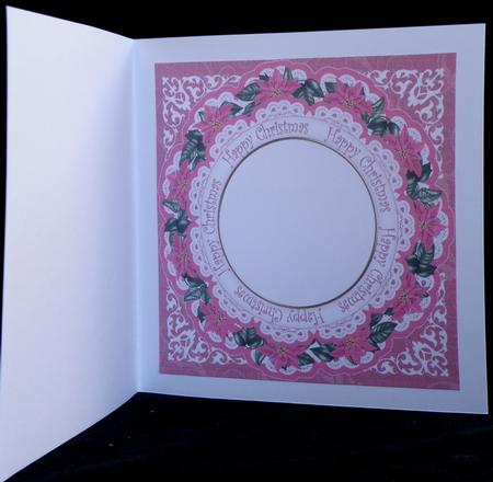 Cerise Candle Happy Christmas 8in Insert Panel by Suzi Cooper