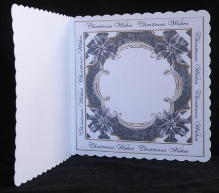 Black Poinsettia Christmas Wishes Lattice 8in Insert Panel by Suzi Cooper