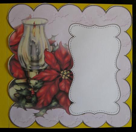 Pink Candle Lantern Picture 8in Scallop Insert Panel by Suzi Cooper
