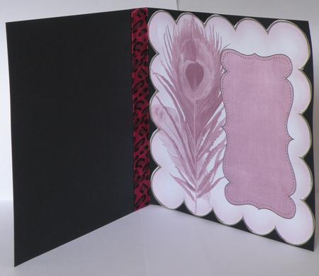 Cerise Coloured Peacock 8in Scallop Insert Panel by Suzi Cooper