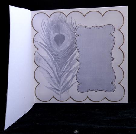 Blue Coloured Peacock 8in Scallop Insert Panel by Suzi Cooper