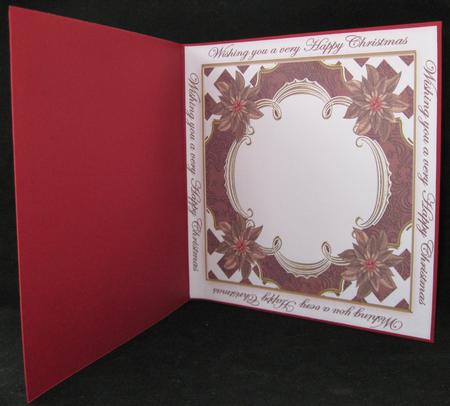 Vtea Poinsettia Happy Christmas Lattice 8in Insert Panel by Suzi Cooper