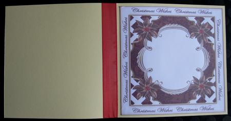 Vtea Poinsettia Christmas Wishes Lattice 8in Insert Panel by Suzi Cooper