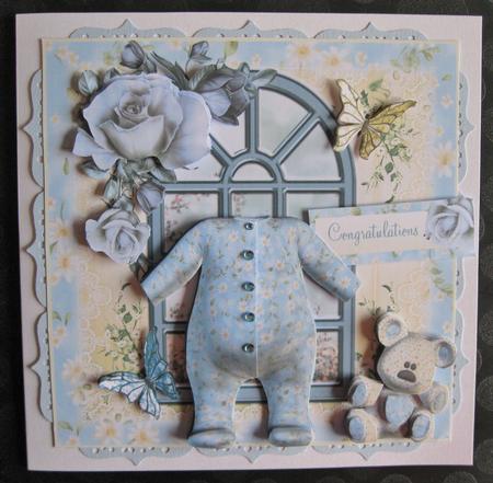 Baby Boy's Room Window Card Front Kit by Suzi Cooper